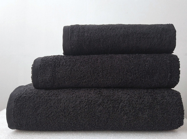 Terry towel Black 500g/m2 Полотенце махровое Черное Туркменистан